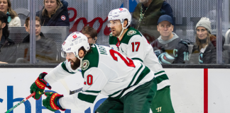 The night the NHL learned to talk Ojibwe English: The NHL game between the Minnesota Wild at the Seattle Kraken which took place on December 10, 2023.