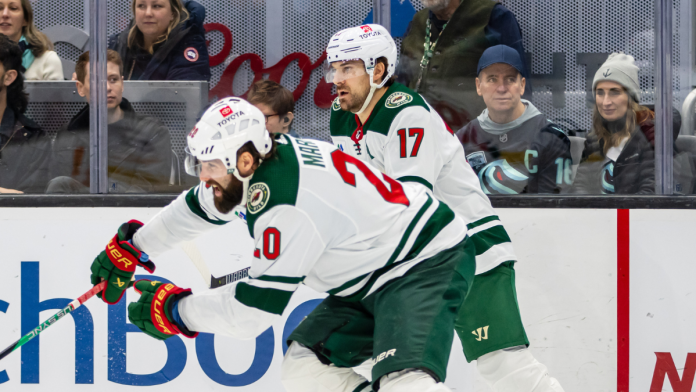 NHL-Minnesota-Wild English: The NHL game between the Minnesota Wild at the Seattle Kraken which took place on December 10, 2023.