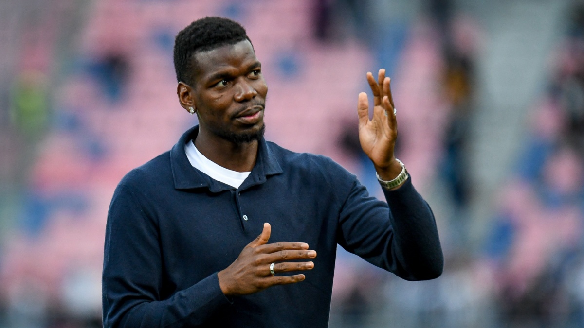 Bologna, Italy, April 30, 2023, Juventus's Leonardo Bonucci and Juventus's Paul Pogba portraits during italian soccer Serie A match Bologna FC vs Juventus FC (portraits archive)