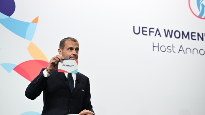Title-Images-(4) UEFA president Aleksander Ceferin announces Germany as the chosen host of UEFA Women's Euro 2026