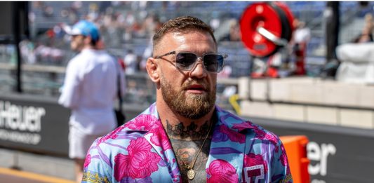 MONTE CARLO, MONACO - March 28, 2022: Conor McGregor at round 07 of the 2022 FIA Formula 1 championship taking place at the Circuit de Monaco in Monte Carlo Monaco