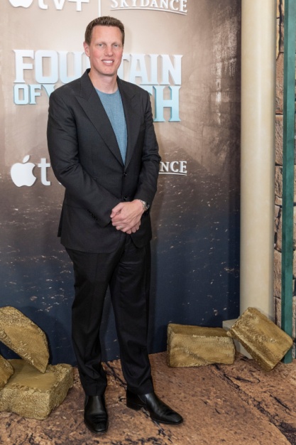 David Ellison attends world premiere of the Apple Original Film 'Fountain of Youth' at American Museum of Natural History in New York on May 19, 2025.