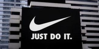 Nike investigates cyber leak said to expose product designs Jakarta - February 21,2023:Nike, Inc. Logo seen on billboard. is an American multinational corporation that is engaged sales of footwear, apparel, equipment, accessories and services.