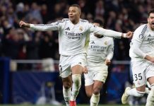 Commercial power lifts Real Madrid as UK clubs fall back Madrid, Spain - March 12, 2025: Champions League match between Atletico Madrid and Real Madrid played in capital. Real Madrid players. European champions. Spanish Euroderby.