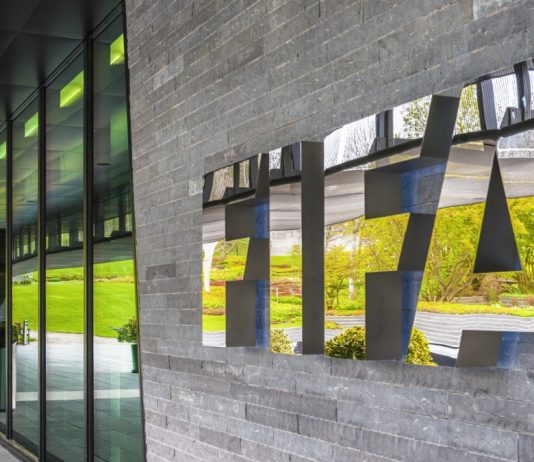 UEFA fights FIFA’s $20bn plan to sell World Cup stakes Zurich, Switzerland - May 2017: at the entrance to FIFA Headquarters