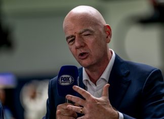 Infantino renews FIFA Coin idea despite no clear plan MIAMI, UNITED STATES - May 04, 2025: FIFA President Gianni Infantino, Footballer. Race day for the F1 Miami Grand Prix 2025.