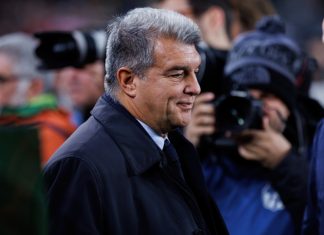 Is Barcelona’s Super League exit Laporta’s parting shot? BARCELONA - JAN 23: The president Joan Laporta in action during the LaLiga match between FC Barcelona and Getafe CF at the Spotify Camp Nou Stadium on January 23, 2023 in Barcelona, Spain.