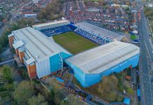 Sheffield Wednesday takeover fails due to valuation gaps Sheffield, Yorkshire. United Kingdom. Sheffield Wednesday Football Club, Hillsborough Stadium. Aerial Image. 26th January 2024.