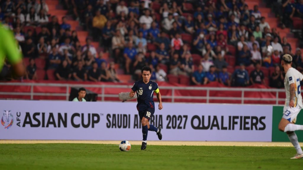 Chanathip Songkrasin #18 Player of Thailand in action during AFC Asian Cup Saudi Arabia 2027 Qualifiers between Thailand against Sri Lanka (FIFA tournament)
