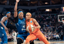 Houston set for WNBA return as Fertitta agrees Sun purchase Minnesota Lynx vs Connecticut Sun at Target Center in Minneapolis, MN on June 14 2019; the Sun won the game 85-81. Image credit: Laurie Shaull