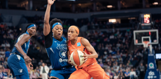 Houston set for WNBA return as Fertitta agrees Sun purchase Minnesota Lynx vs Connecticut Sun at Target Center in Minneapolis, MN on June 14 2019; the Sun won the game 85-81. Image credit: Laurie Shaull