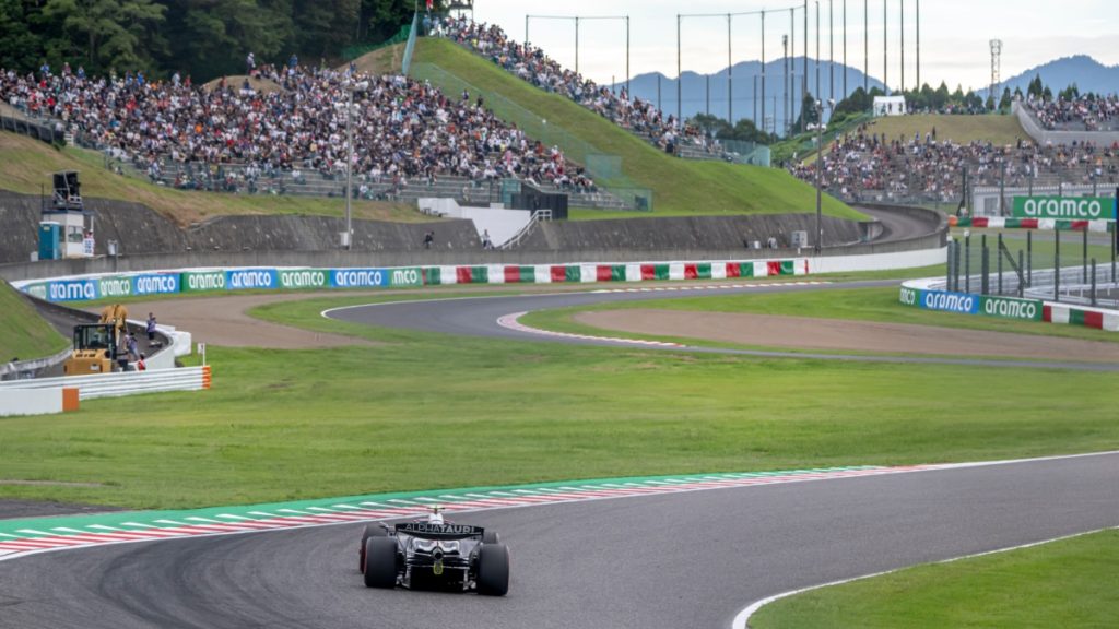SUZUKA, JAPAN - September 22, 2023: Yuki Tsunoda, from The Japan competes for AlphaTauri. Practice for the 2023 Formula 1 Japanese Grand Prix