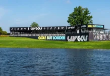 PIF funding exit leaves LIV Golf confronting a sustainability test Signs at the 18th hole greet the LIV Golf Fans at the LIV Golf Tournament held at the Trump National Golf Club in Bedminster, NJ.