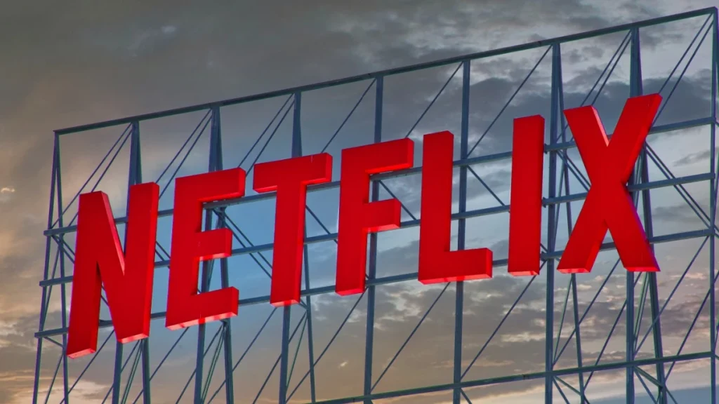 Netflix signage on Vine Street building.
