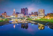 NWSL awards expansion franchise to Columbus for 2028 debut Columbus, Ohio, USA skyline on the Scioto River.