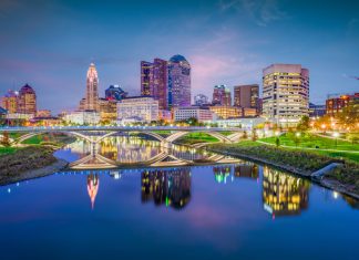 NWSL awards expansion franchise to Columbus for 2028 debut Columbus, Ohio, USA skyline on the Scioto River.