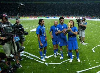 Italy World Cup proposal exposes limits of FIFA’s replacement rules Berlin, GERMANY - July 09, 2006: Andrea Pirlo kisses the trophy during the 2006 FIFA World Cup Germany Final Italy v France at the Olympiastadion.
