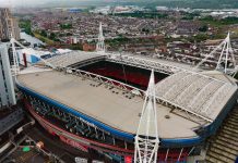 WRU halts Cardiff sale as three-club plan remains CARDIFF, UK - AUGUST 8, 2025 - Aerial view of the iconic Principality Stadium in Cardiff, Wales, highlighting its modern architecture and retractable roof system