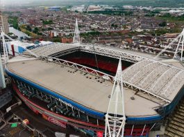 WRU halts Cardiff sale as three-club plan remains CARDIFF, UK - AUGUST 8, 2025 - Aerial view of the iconic Principality Stadium in Cardiff, Wales, highlighting its modern architecture and retractable roof system