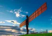 North England Olympics bid sparks London exclusion row Angel of the North, Gateshead ,England.