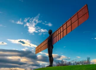 North England Olympics bid sparks London exclusion row Angel of the North, Gateshead ,England.