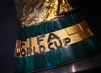 Gianni Infantino’s ‘zero incidents’ claim contradicts FIFA data World Cup trophy, at Cité de l'architecture et du patrimoine, Paris.