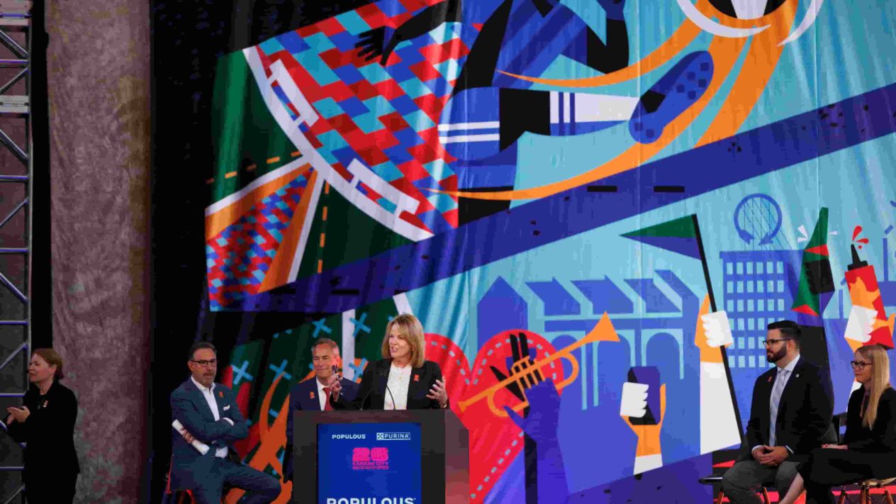 Kansas City 2026 Host Committee CEO Pam Kramer delivers her hopes for Kansas at the 2026 FIFA World Cup