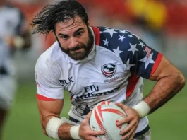 US becomes key to World Rugby’s biggest growth push SINGAPORE- APRIL 17, 2016 :USA 7s rugby player in action.