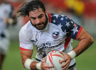 US becomes key to World Rugby’s biggest growth push SINGAPORE- APRIL 17, 2016 :USA 7s rugby player in action.