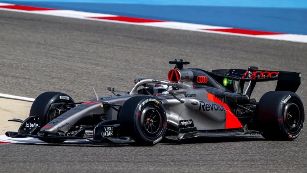 SAKHIR, BAHRAIN - February 12, 2026: Nico Hulkenberg, from Germany competes for Audi Revolut F1 Team, . The build up for the 2026 Formula 1 Winter Testing