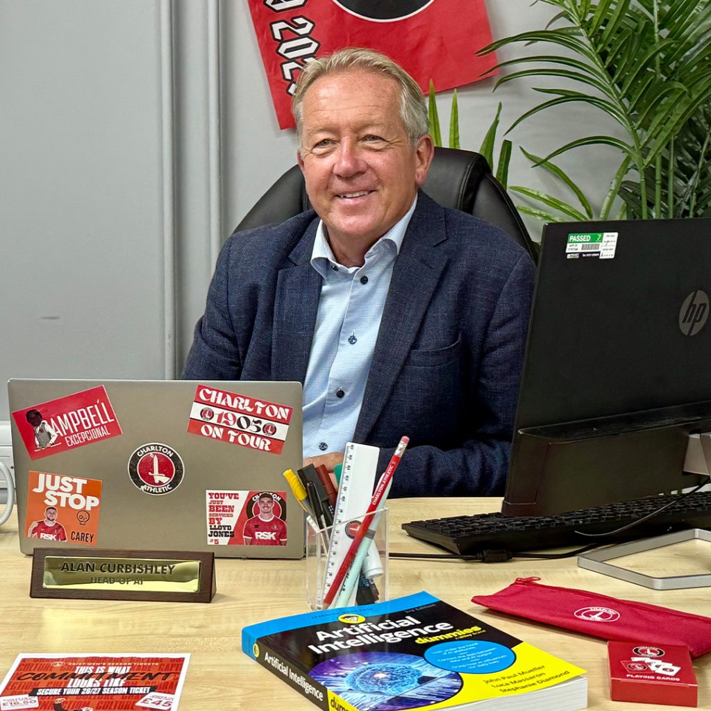 Alan Curbishley, Charlton Athletic's new Head of Artificial Intelligence