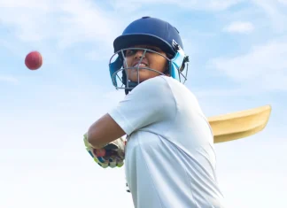 Five new cricket domes funded ahead of Women’s T20 World Cup Female Indian cricket player wearing protective gear and hitting the ball with a bat on the field