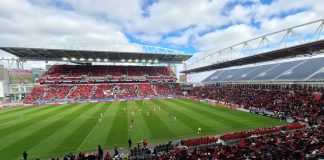 Is FIFA offloading World Cup tickets via unofficial resale platforms? Toronto, ON, Canada - March 14, 2026: A view of the full BMO field stadium, highlighting the new stands for the World Cup expansion, during the Toronto FC vs. Red Bull New York MLS regular season match at BMO Field.