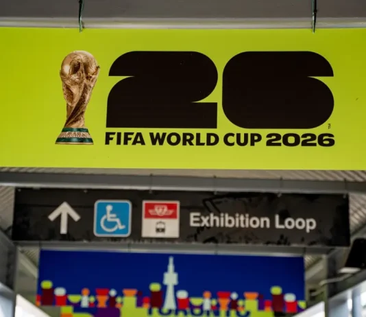 Breaking down the biggest World Cup in history FIFA World Cup 2026 signage at Exhibition Loop station in Toronto.