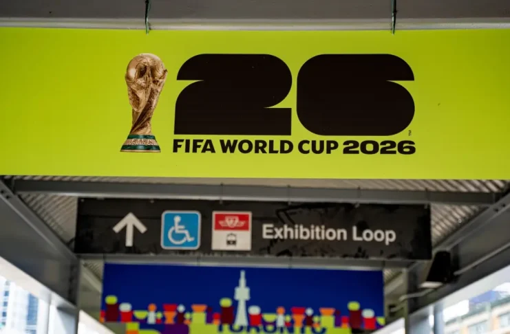 Breaking down the biggest World Cup in history FIFA World Cup 2026 signage at Exhibition Loop station in Toronto.