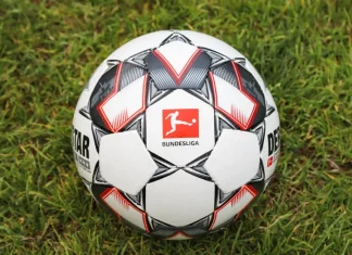 Bundesliga chases World Cup fans with US TV deals The official Bundesliga match ball on grass.