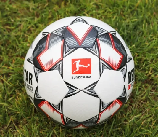 Bundesliga chases World Cup fans with US TV deals The official Bundesliga match ball on grass.
