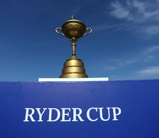 Ryder Cup hires Stripe to caddie for its payments Official trophy cup of the ceremony of RYDER CUP 2023 at Marco Simone Golf Country Club di Guidonia Montecelio, Roma.