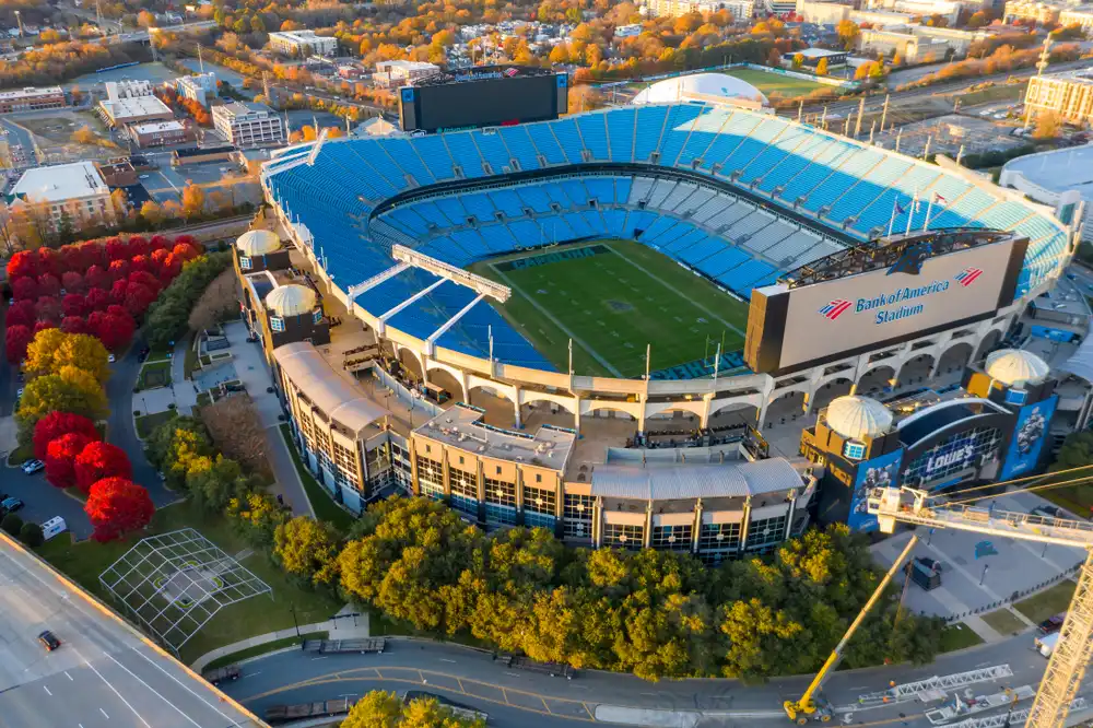 Bank of America. Carolina Panthers Bank of America stadium. Carolina Panthers