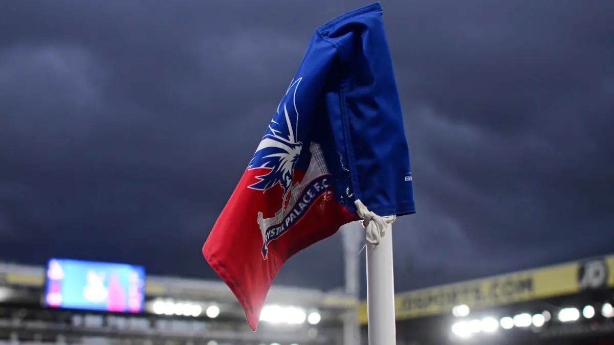 Palace branded corner flag pictured prior to the 2018/19 Premier League game between Crystal Palace and Tottenham Hotspur at Selhurst Park