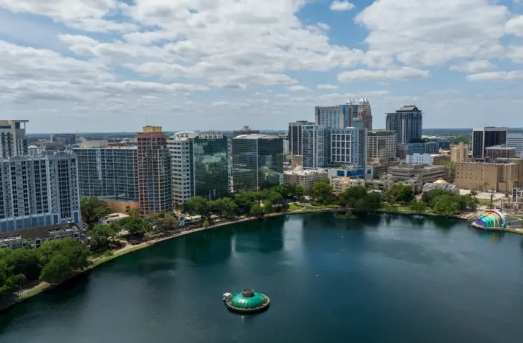 Q&A: Jason Siegel on Orlando’s winning Olympic Q-Series bid Orlando, Florida, USA - March 27th 2024: Downtown Orlando skyline overlooking the tranquil Lake Eola Park with its iconic fountain and urban backdrop.