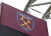 West Ham faces battle for Vanessa Gold’s 25% stake West Ham United badge at London stadium. London, UK, 14 July 2024.