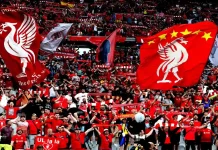 Liverpool ends 17-year Standard Chartered shirt deal General View of Liverpool fan during the UEFA Champions League final LIVERPOOL FC v REAL MADRID CF at the Stade de France