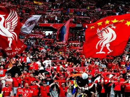Liverpool ends 17-year Standard Chartered shirt deal General View of Liverpool fan during the UEFA Champions League final LIVERPOOL FC v REAL MADRID CF at the Stade de France