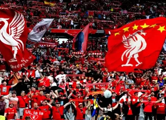 Liverpool ends 17-year Standard Chartered shirt deal General View of Liverpool fan during the UEFA Champions League final LIVERPOOL FC v REAL MADRID CF at the Stade de France