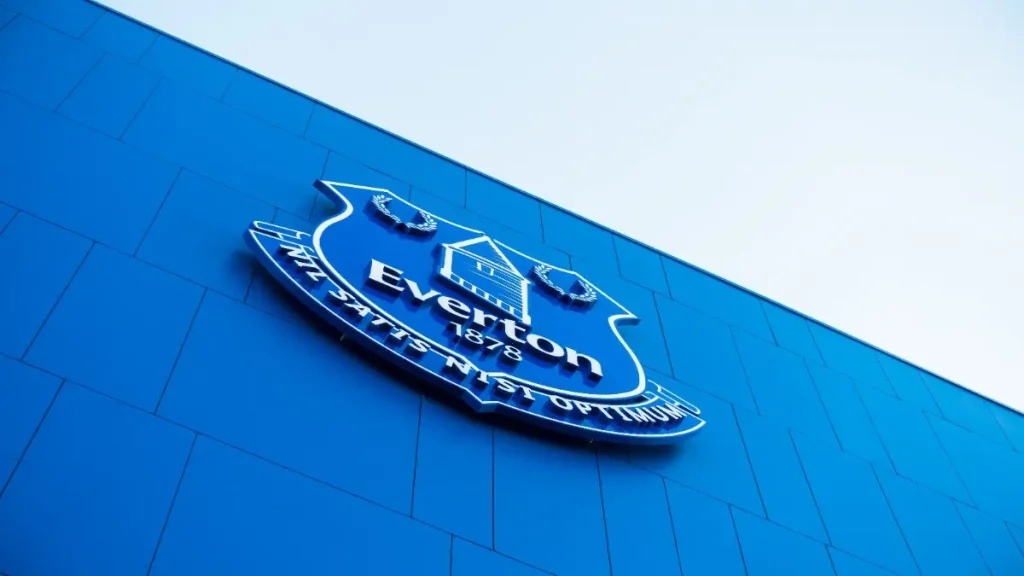 Everton logo on stadium, received letter from Entain. 