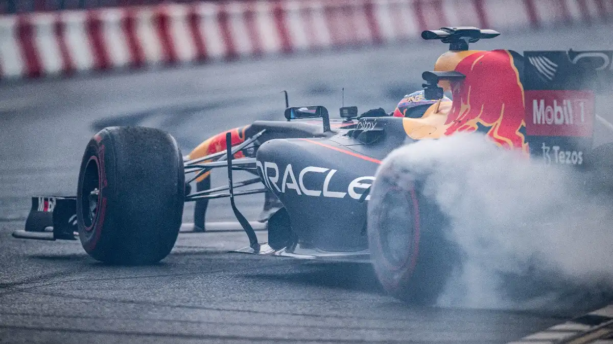 BUCHAREST, ROMANIA - SEPTEMBER 10, 2022. Red Bull Racing Run Bucharest. The RB7 was one of the most successful single-seaters in Formula 1 history.