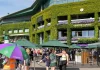 Wimbledon rules out influencer accreditation category Wimbledon, London, England, UK - 4 July 2025: Exterior view of the Centre Court building at Wimbledon from the public road outside the All England Lawn Tennis and Croquet Club to enter the ground.