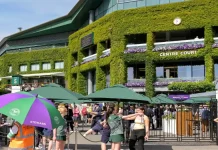 Wimbledon rules out influencer accreditation category Wimbledon, London, England, UK - 4 July 2025: Exterior view of the Centre Court building at Wimbledon from the public road outside the All England Lawn Tennis and Croquet Club to enter the ground.