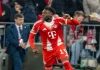 Alphonso Davies caught in AI gambling ad scandal MUNICH, GERMANY - DECEMBER 9th 2025: UEFA Champions League - FC Bayern München vs. Sporting CP. Pictured: Alphonso Davies, of FC Bayern Munich, reacts to the action